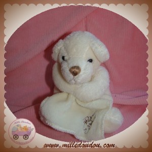 HISTOIRE D'OURS DOUDOU OURS BLANC MOUCHOIR ECRU SOS