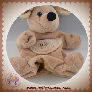 HISTOIRE D'OURS DOUDOU SOURIS MARIONNETTE BEIGE MARRON MARQUE SOS