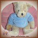 MAXITA SOS DOUDOU OURS WINNIE BEIGE PULL BLEU