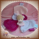 BABYNAT BABY NAT SOS DOUDOU OURS PLAT VIOLET ROSE PETALE FLEUR