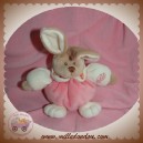 BUKOWSKI DOUDOU LAPIN BEIGE BOULE ROSE RAYE 12 cm SOS