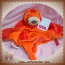 NATTOU SOS DOUDOU MEGA LION BEIGE ROUGE ORANGE PLAT