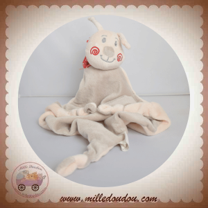 CARREBLANC SOS DOUDOU CHENILLE EMILE PLAT GRIS ECRU FOULARD