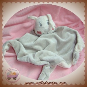 CARREBLANC SOS DOUDOU CHENILLE EMILE PLAT GRIS ECRU