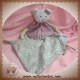 MOULIN ROTY SOS DOUDOU SOURIS PLAT LOSANGE LES PACHATS VIOLET TISSU FLEUR