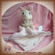 DISNEY SOS DOUDOU LAPIN PAN PAN BEIGE MOUCHOIR ROSE PRETTY