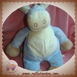 NOUKIE'S SOS DOUDOU ANE BLEU ET ECRU PACO MOU 33 CM