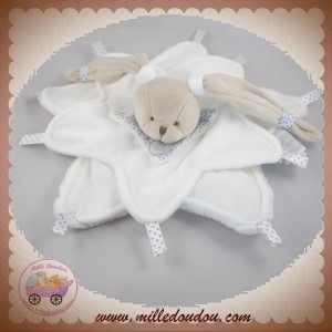 DOUDOU ET COMPAGNIE SOS LAPIN GRIS PLAT BLANC ETOILE CELESTE DC2398 DOUDOU ET COMPAGNIE SOS LAPIN GRIS PLAT BLANC ETOILE CELESTE DC2398