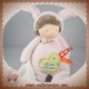 BABYNAT SOS DOUDOU POUPEE FILLE DEGUISE EN LAPIN ROSE MOUCHOIR COEUR