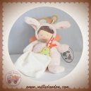 BABYNAT SOS DOUDOU POUPEE FILLE DEGUISE EN LAPIN ROSE MOUCHOIR COEUR