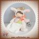 BABYNAT SOS DOUDOU POUPEE FILLE DEGUISE EN LAPIN ROSE MOUCHOIR COEUR