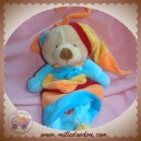 BABYNAT BABY NAT SOS DOUDOU OURS BEIGE MUSICAL BLEU ORANGE