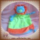 TENDER TOYS FOMAX SOS DOUDOU LION PLAT ORANGE VERT ROUGE BLEU ETOILES