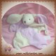 CMP SOS DOUDOU LAPIN CHIEN ECRU PLAT VIOLET ROSE RAYE POCHE