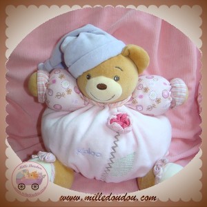 KALOO SOS DOUDOU OURS LILIROSE BOULE ROSE VIOLET FLEUR FEUILLE