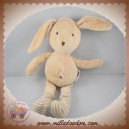 NATALYS SOS DOUDOU LAPIN BEIGE MARRON CHAUSSETTE SERGENT MAJOR