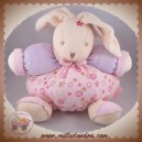 KALOO SOS DOUDOU LAPIN LILIROSE BOULE ROSE VIOLET FLEUR 25 CM