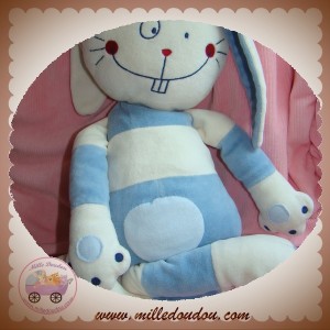 DPAM DOUDOU LAPIN BLANC RAYE BLEU SOS