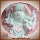 AURORA BABY SOS DOUDOU CHIEN PLAT BLANC ROSE SATIN