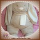 NICOTOY SOS DOUDOU LAPIN BEIGE ECHARPE ECRU GRAND SOURIRE 36 cm