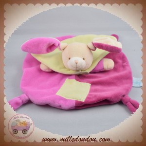 BABYNAT BABY NAT SOS DOUDOU LAPIN ROSE FUSHIA PLAT CAPE VERT