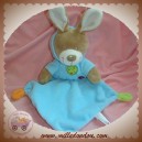 NICOTOY SOS DOUDOU LAPIN BEIGE PLAT BLEU CAPUCHE