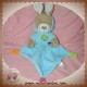 NICOTOY SOS DOUDOU LAPIN BEIGE PLAT BLEU CAPUCHE