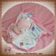 MOTS D'ENFANTS SOS DOUDOU OURS PLAT BLANC ROSE BISOUS