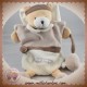 DOUDOU ET COMPAGNIE SOS OURS MARIONNETTE GRIS TAUPE GRAINE DE DOUDOU HOCHET