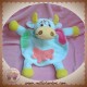 NOUNOURS SOS DOUDOU VACHE PLAT VERT JAUNE PIE ROSE