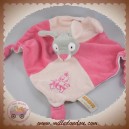 RODADOU SOS DOUDOU LAPIN FAON PLAT ROSE ATTACHE TETINE NOEUD