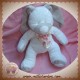 NICOTOY SOS DOUDOU LAPIN BLANC EXTREMITES GRIS BAVOIR