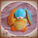 NATTOU SOS DOUDOU LAPIN FUNNY FARMERS ORANGE BLEU HOCHET