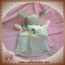 NICOTOY SOS DOUDOU LAPIN TAUPE PLAT ECRU BEIGE MARRON