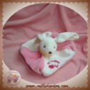 BABYNAT BABY NAT SOS DOUDOU LAPIN PLAT BLANC ROSE LES BONBONS