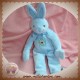 SPIEGELBURG SOS DOUDOU LAPIN BLEU COEUR ATTACHE TETINE