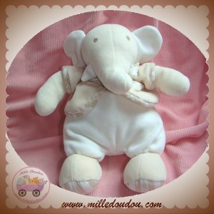 TARTINE ET CHOCOLAT SOS DOUDOU ELEPHANT BLANC GILET BEIGE