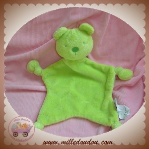 CANDIDE SOS DOUDOU OURS PLAT VERT FLUO