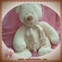 KIABI NICOTOY DOUDOU OURS ECRU BEIGE ECHARPE 38 CM SOS