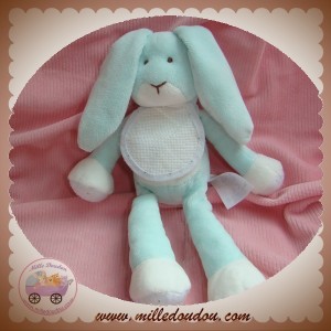 DMC SOS DOUDOU LAPIN VERT BLANC BAVOIR