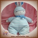 LUMINOU SOS DOUDOU LAPIN RAYE BLEU JEMINI ECHARPE