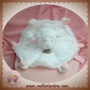 DOUDOU ET COMPAGNIE SOS AGNEAU MOUTON PLAT BLANC ROSE MOUCHOIR ROND DC2428