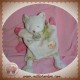 BABYNAT BABY NAT SOS DOUDOU CHAT MARIONNETTE MIAOU BEIGE ROSE FLEUR