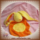 RAYNAUD LES PETITES MARIE SOS DOUDOU LAPIN PLAT ORANGE JAUNE NEGRESCO