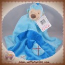 NATTOU SOS DOUDOU SINGE PLAT LOSANGE BLEU ATTACHE TETINE