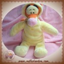 DISNEY NICOTOY SOS DOUDOU TIGROU ORANGE PYJAMA CAPUCHE JAUNE VELOURS 23 CM