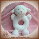 BOUT'CHOU SOS MONOPRIX DOUDOU MOUTON AGNEAU BLANC ROSE