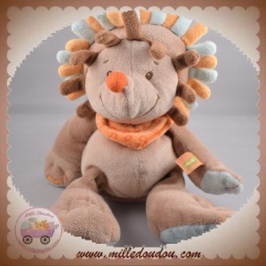 NATTOU SOS DOUDOU HERISSON MARRON BLEU BILLES 25 cm