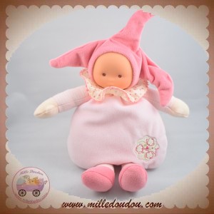 COROLLE SOS DOUDOU BABI COROLLE LUTIN POUPEE ROSE FLEUR DE COTON HOCHET