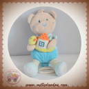 TEX SOS DOUDOU OURS GRIS BLEU ESCARGOT MUSICAL